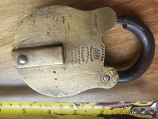 Large Heavy Chubb Brass Lock