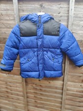 Zara kids boys Navy blue Black puffer jacket hooded 6 Years warm winter 