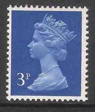 GB 1972 sg X855Egy 3p Gum Arabic Phosphor Omitted / Missing Error MNH B077