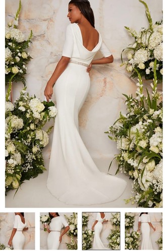 Wedding dress with - wedding, back