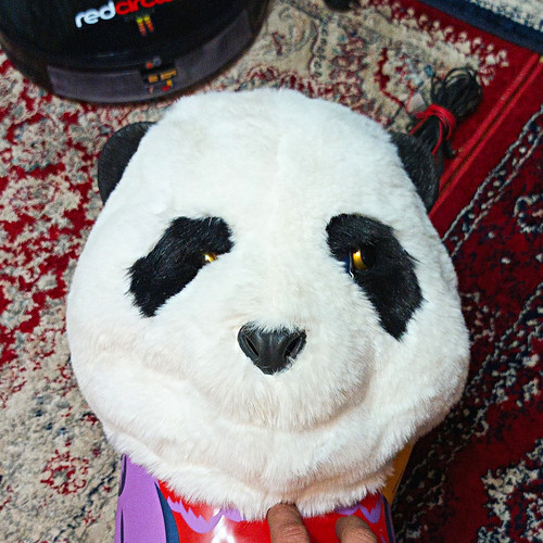Creepyparty panda full head - full,