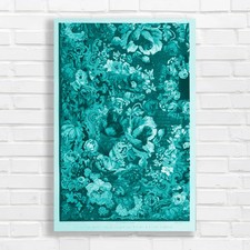 Vintage Floral Tapestry Teal
