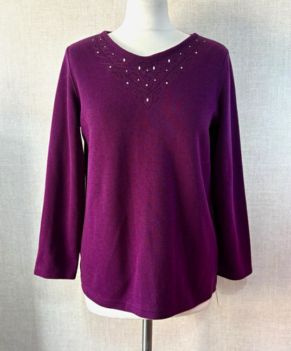 Bonmarche purple knit neck - purple,