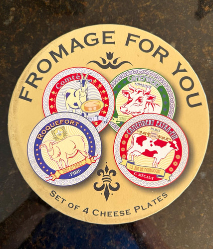 Set round cheese plates - set, 4
