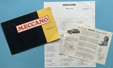 1970s MECCANO SPARE PARTS LIST, PRICE LIST + EMEBO ELECTRIC MOTOR INFO. SHEET.