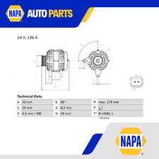 Alternator fits MITSUBISHI