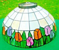 Large Tiffany Style Lamp 16" diameter Floral Design -  SHADE ONLY