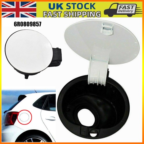 White fuel filler tank flap - filler,