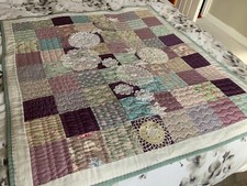 Unique Handcrafted Patchwork sofa throw or textile wall art  