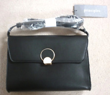 BLACK FAUX LEATHER CROSSBODY