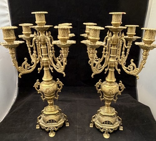 Pair large italian full brass - large,