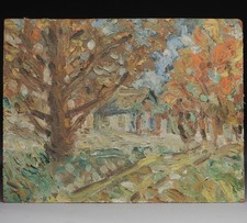 Joachim Probst New York Abstract Impressionist Autumnal Painting - Early Work!