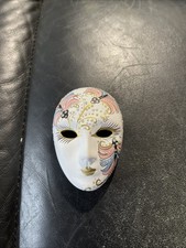 Beautiful Venetian Porcelain Mask Hand Painted Italy Crystal hanging