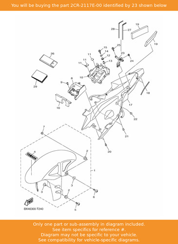 Yamaha bracket taillight - yamaha, bracket,