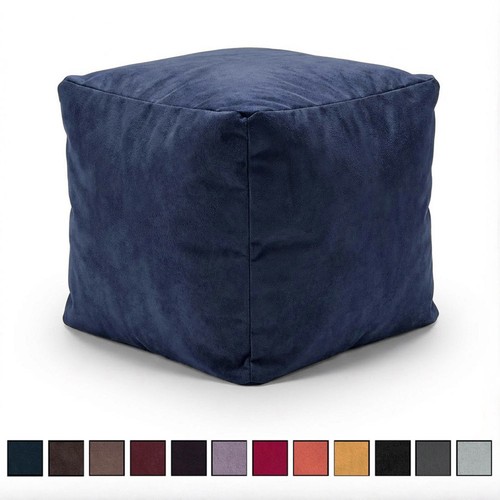 Faux suede cube beanbag - beanbag, pouffe