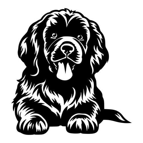 Newfoundland puppy dog vinyl - dog,