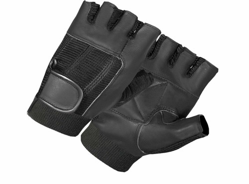 Half finger gloves leather - half,
