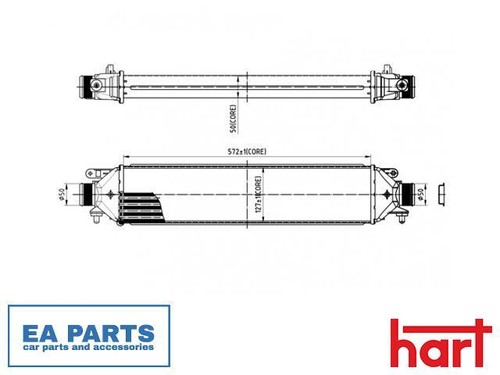 Charge air cooler for fiat - air,