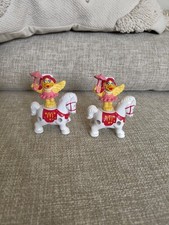 Vintage McDonald's Toy McDonalds toys 1989 Push along Horse Bird Rider spins X2