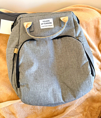 Grey backpack baby changing - backpack,