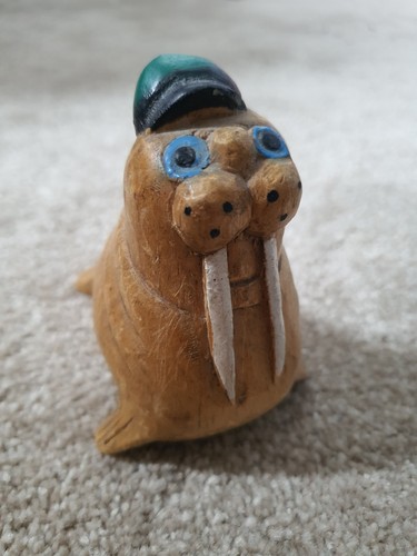 Walrus ornament vintage - vintage, wooden