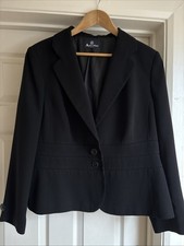 Aquascutum London Women's Black Vintage Blazer Size Large/16 Great Condition
