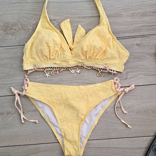 Women yellow halter - yellow,