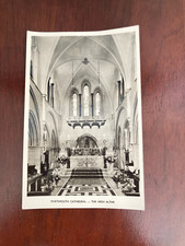 Unused Vintage Postcard Portsmouth Cathedral High Altar Black White Collectable