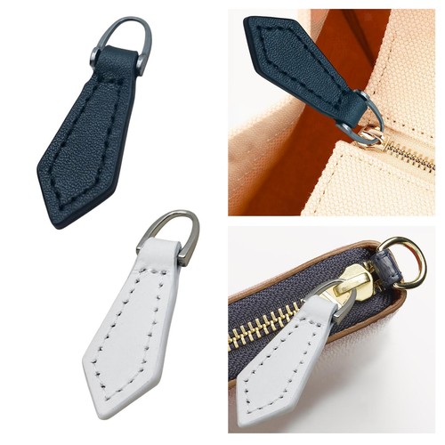 Leather zipper pull - leather,