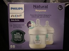Philips Avent Natural Response Baby Bottle - 2 x 125ml Baby Milk Bottle