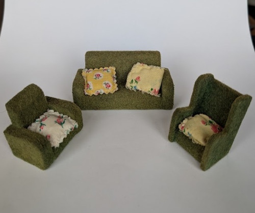 Vintage doll house green - vintage,