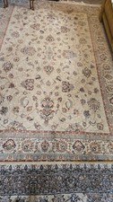 Royal Keshan Traditional Design Wool Rug Beige Orange Colour