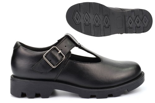 Girls leather school shoes - leather,