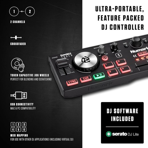 Numark dj2go2 touch pocket - touch,