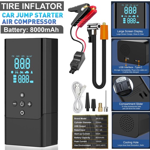 8000mah car jump starter - car, tyre