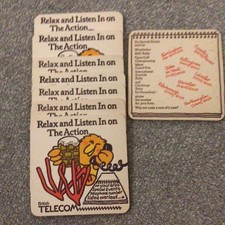 8 Vintage British Telecom Buzby Square Advertising Beer Mats