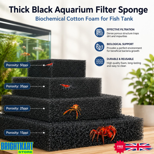 Thick black aquarium filter - thick,