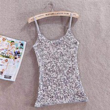 Women Sequin Vest Bling