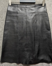 loewe black lamb leather skirt