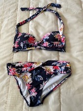 JOULES navy mix halter neck