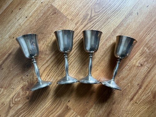 Cavalier silver plated goblets