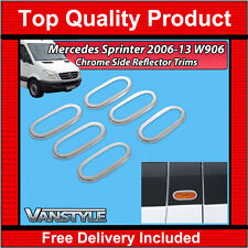 FITS MERCEDES SPRINTER W906 STAINLESS STEEL CHROME SIDE REFLECTOR SURROUNDS TRIM