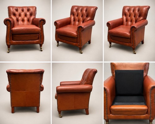 Vintage style brown leather - style,