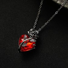 Gothic rose red - rose, pendant