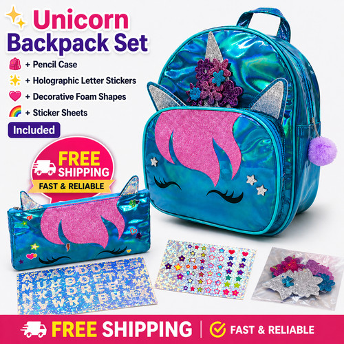 Unicorn backpack set girls - backpack,