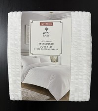 West Park White Seersucker