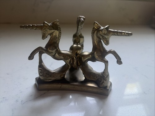 Vintage brass unicorn - 3,