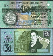 GUERNSEY 1 POUND HAINES (P62)