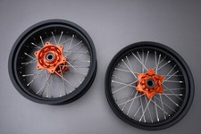 Spoked Supermoto Front + Rear Wheels Rims KTM SMC 690 / 690R 2008 - 2013 17"/17"