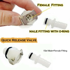 Female/Male Fitting Barbed Hose Tubing Vacuum Penis Pump Locking Quick Release